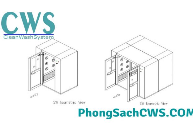 bản vẽ air shower loại cơ bản