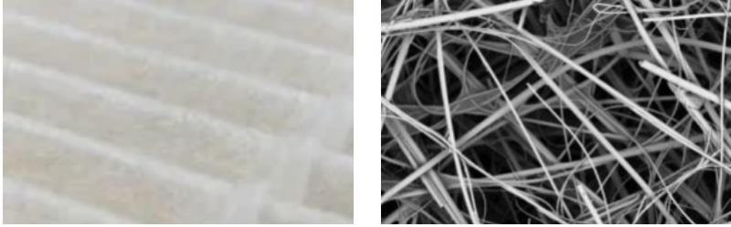 Bộ lọc hepa filter dưới kính hiển vi Bộ lọc hepa filter dưới kính hiển vi
