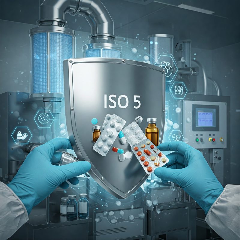 Phòng sạch cấp độ ISO 5 cho sản xuất dược phẩm vô trùng